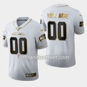 Miesten Seattle Seahawks NFL Pelipaita Custom Nike Valkoinen Golden Edition 100th